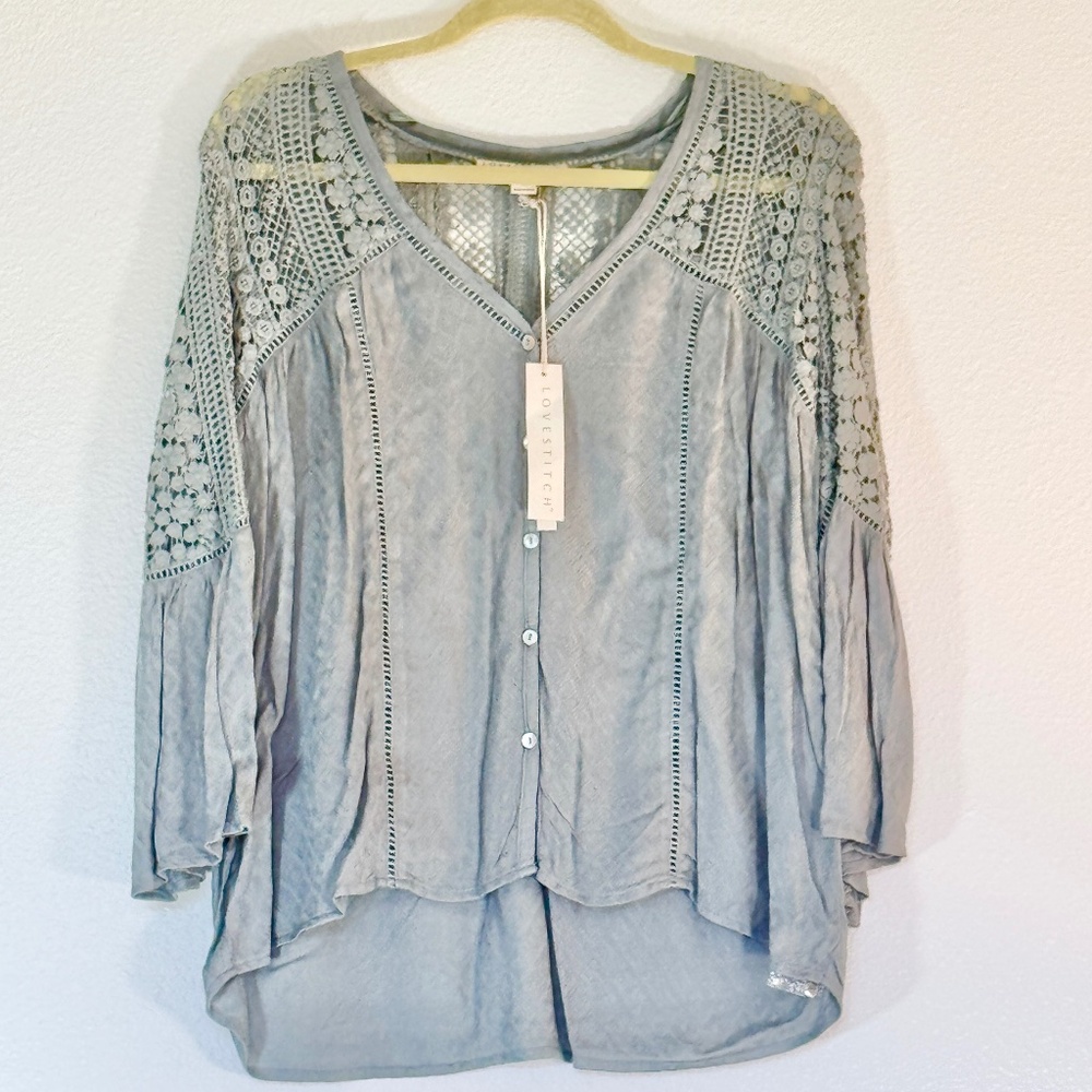 Lace Detail Women's Top by LoveStitch
